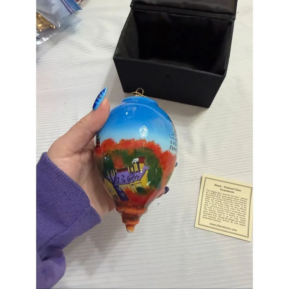 Chateau Frontenac Hand Painted Ornament Signed